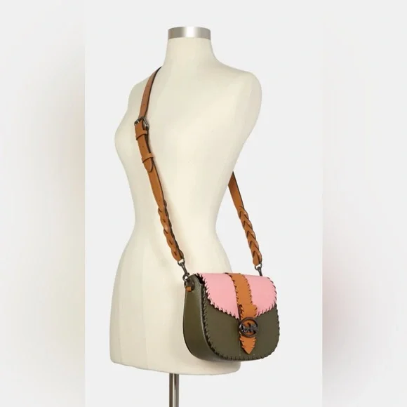 Coach Georgie Saddle Bag In Colorblock With Whipstitch NWOT MSRP: $398.00 - Picture 4 of 16